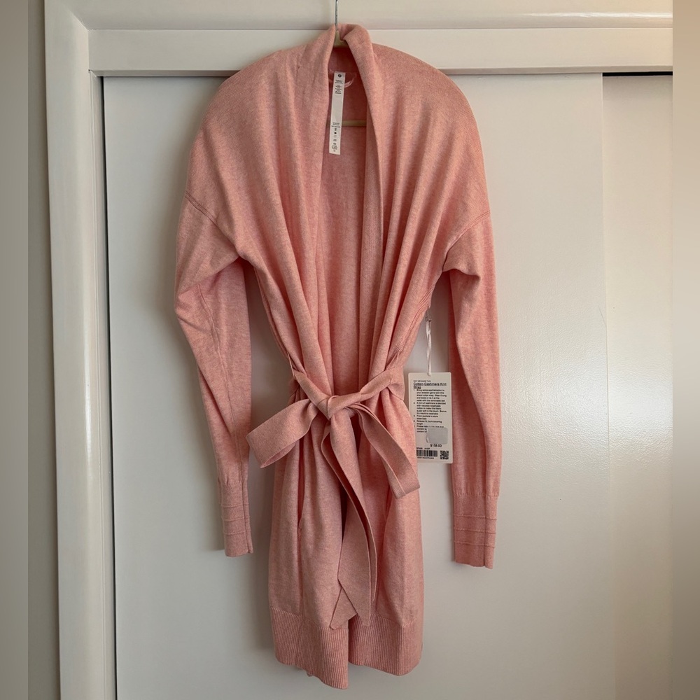 Lululemon Athletica Pink Cardigan with Belt (NWT)